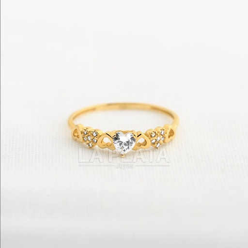 [AN22] ANILLO CORAZON CON CIRCON 