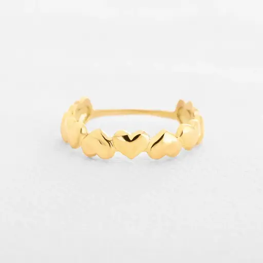 ANILLO CORAZÓN ENLAZADOS RELLENOS
