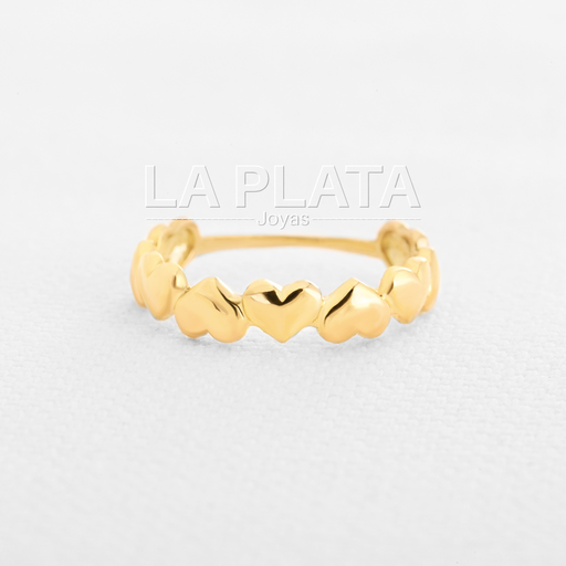 ANILLO CORAZON ENLAZADOS RELLENOS