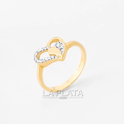 [AN37] ANILLO CORAZON CIRCONADO