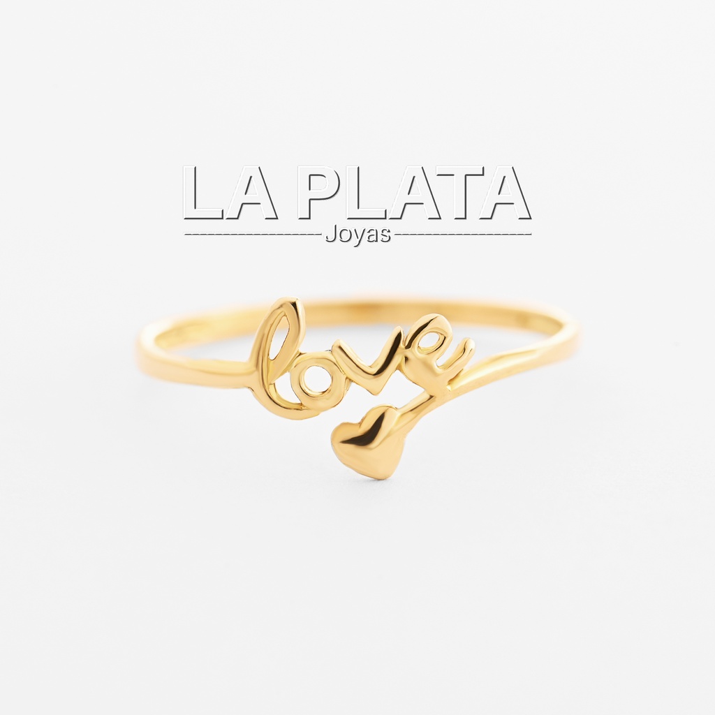 ANILLO LOVE LISO CON CORAZON 