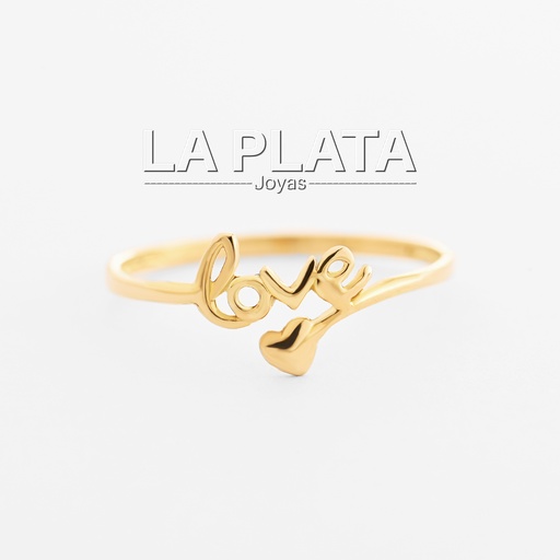 [AN66] ANILLO LOVE LISO CON CORAZON 