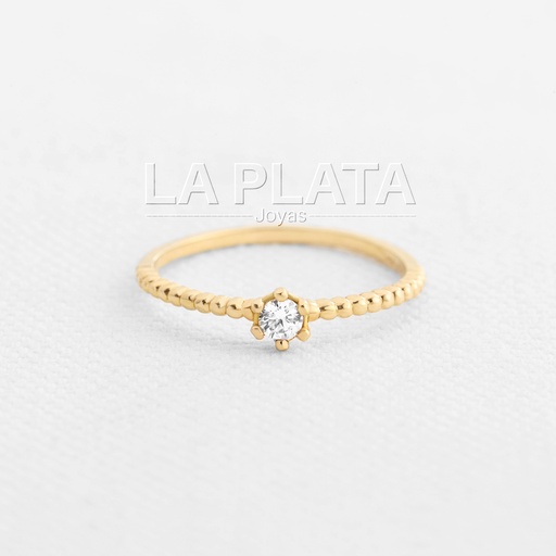 ANILLO FLOR DE LUZ RANURADO 