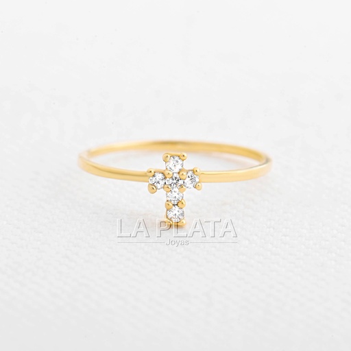 ANILLO CRUZ CIRCONADA PEQUEÑA