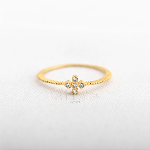 ANILLO CRUZ CIRCONADA 