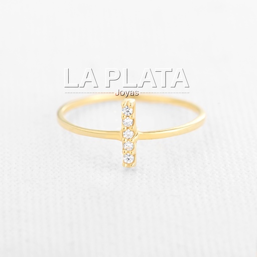 [AN104] ANILLO LETRA CIRCONADA I
