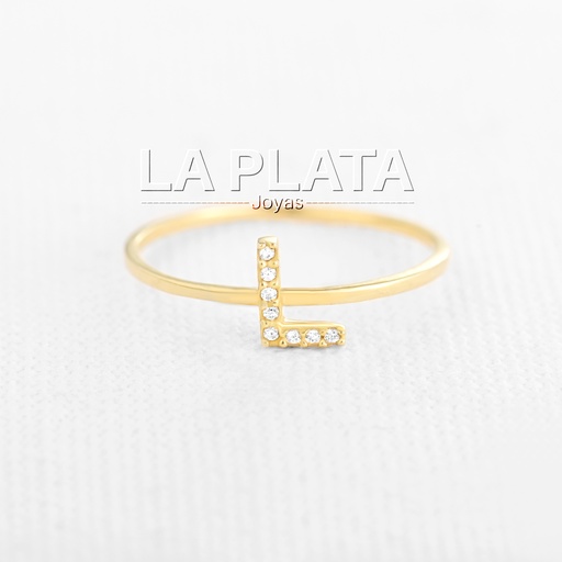 [AN107] ANILLO LETRA CIRCONADA L