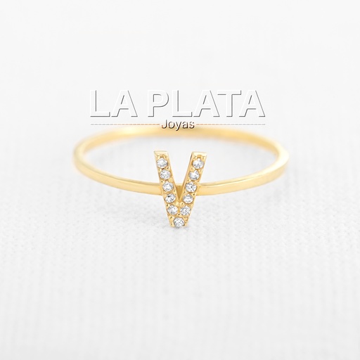 [AN117] ANILLO LETRA CIRCONADA V