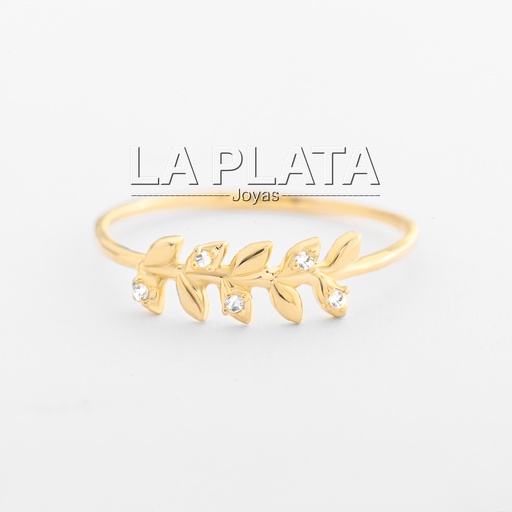 ANILLO  HOJAS ENLAZADAS