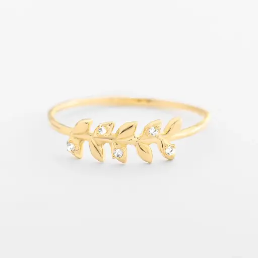 ANILLO HOJAS ENLAZADAS