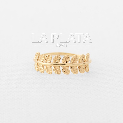 ANILLO HOJAS ENLAZADAS LISAS 