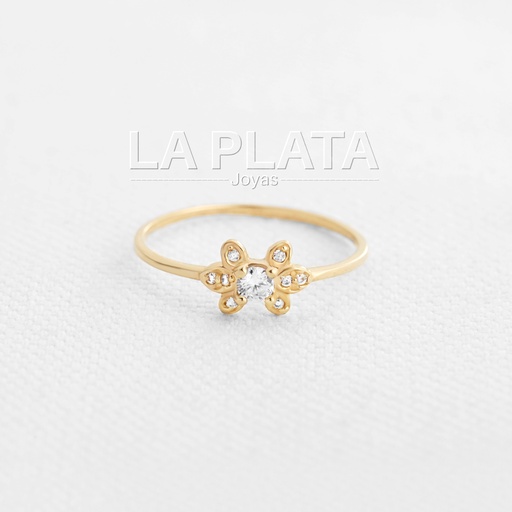 ANILLO FLOR CIRCONADA 