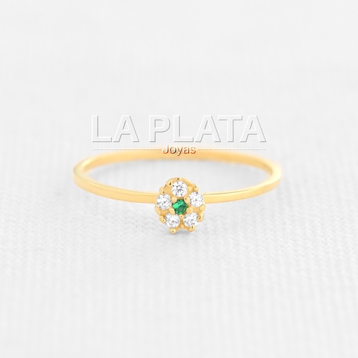 ANILLO FLOR CIRCON 