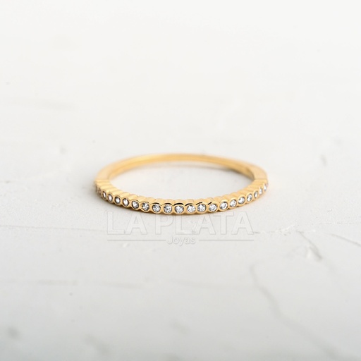 ANILLO REDONDO PLANO CON CIRCON