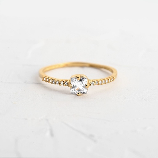 ANILLO CUADRADO CON CIRCON GR