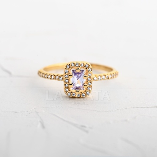 [AN195] ANILLO CUADRADO CON CIRCÓN