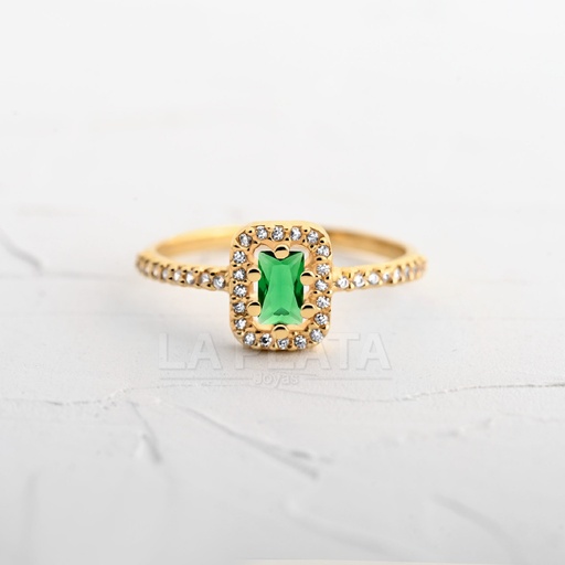 ANILLO CUADRADO CON CIRCON
