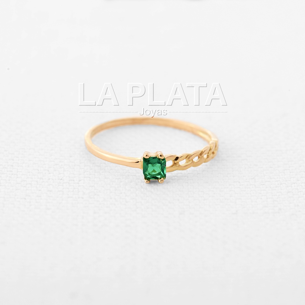 ANILLO CUADRADO CON TRENZADO