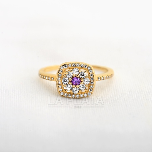 [AN202] ANILLO CUADRADO RELLENO DE CIRCON