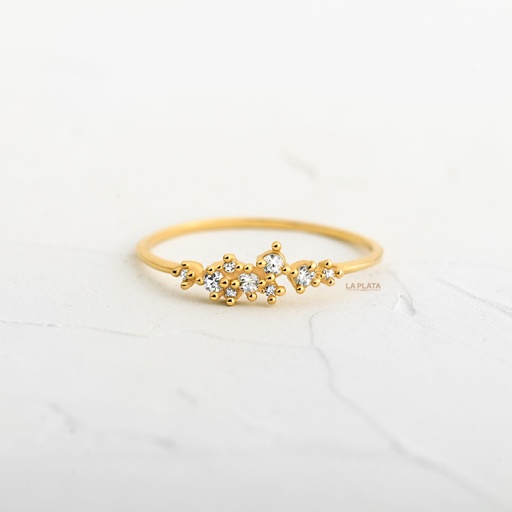 ANILLO CON CIRCONES ENLAZADOS