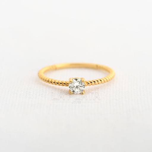 ANILLO SOLITARIO RANURADO 