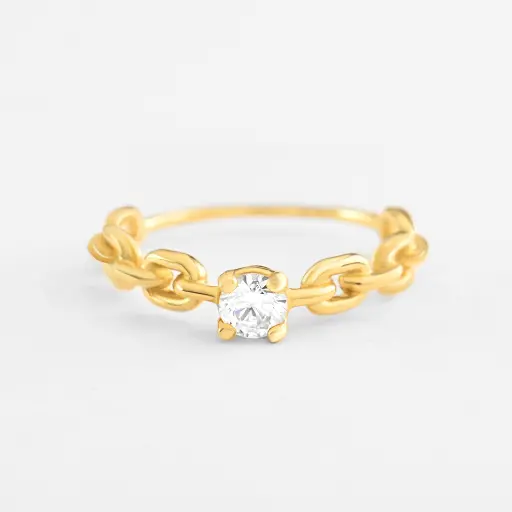 [AN216] ANILLO SOLITARIO ENLAZADO 
