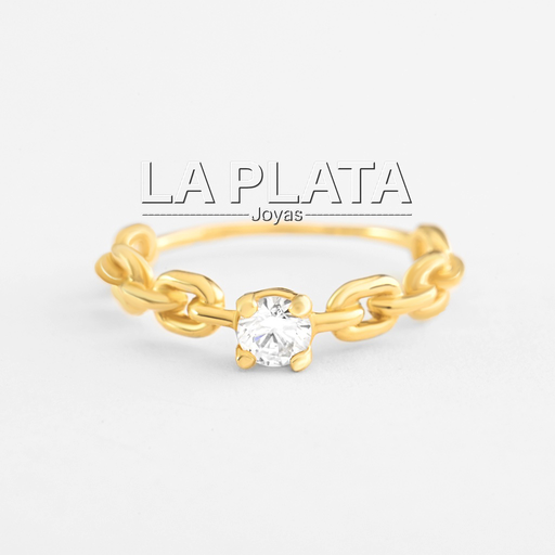 [AN216] ANILLO SOLITARIO ENLAZADO 