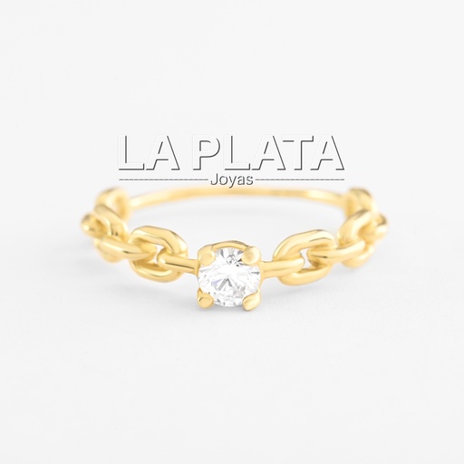[AN216] ANILLO SOLITARIO ENLAZADO 