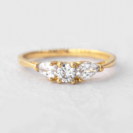 ANILLO CON CIRCON JUNTO