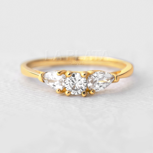 ANILLO CON CIRCON JUNTO