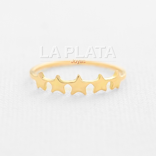[AN257] ANILLO ENLACE DE ESTRELLAS 