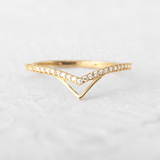 [AN266] ANILLO OLA LISA Y CIRCONADA