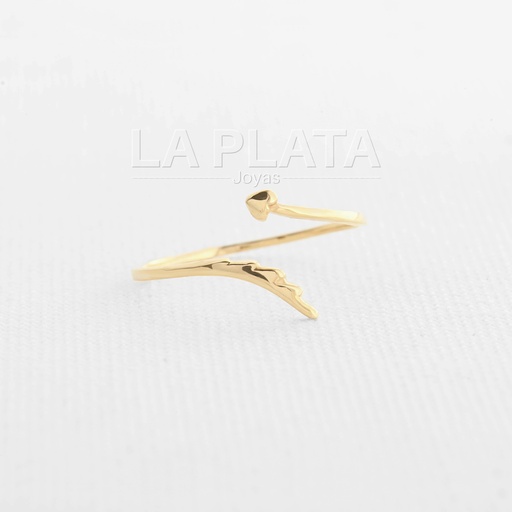 ANILLO PLUMA Y CORAZON