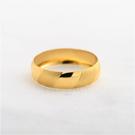 ARGOLLA DE MATRIMONIO CON MEDIO GRAVADO