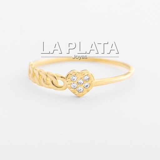ANILLO CORAZÓN GRANDE TRENZADO