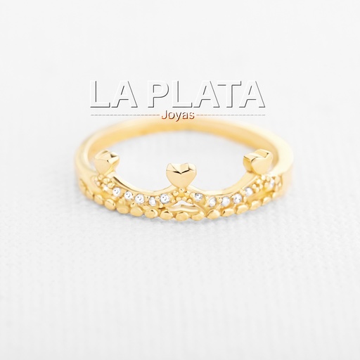 [AN403] ANILLO CORONA DE CORAZONES 