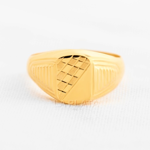 [AN426] ANILLO DE HOMBRE MEDIO CUADROS 