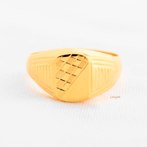 ANILLO DE HOMBRE MEDIO CUADROS 