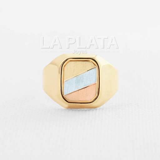 ANILLO HOMBRE TRES OROS 