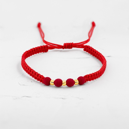 PULSERA HILO 3 BALINES LISOS