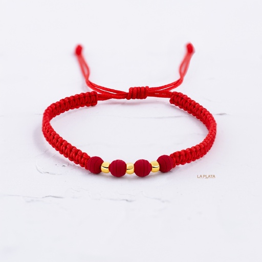 PULSERA HILO 3 BALINES LISOS