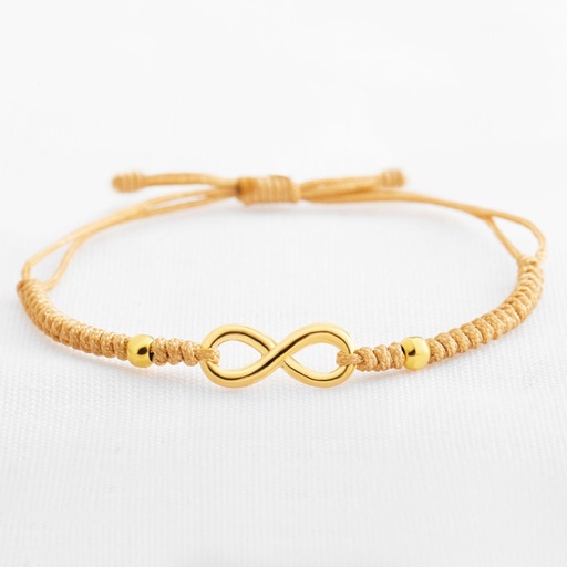 PULSERA HILO CON INFINITO Y BALINES