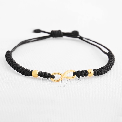 PULSERA HILO CON INFINITO Y BALINES