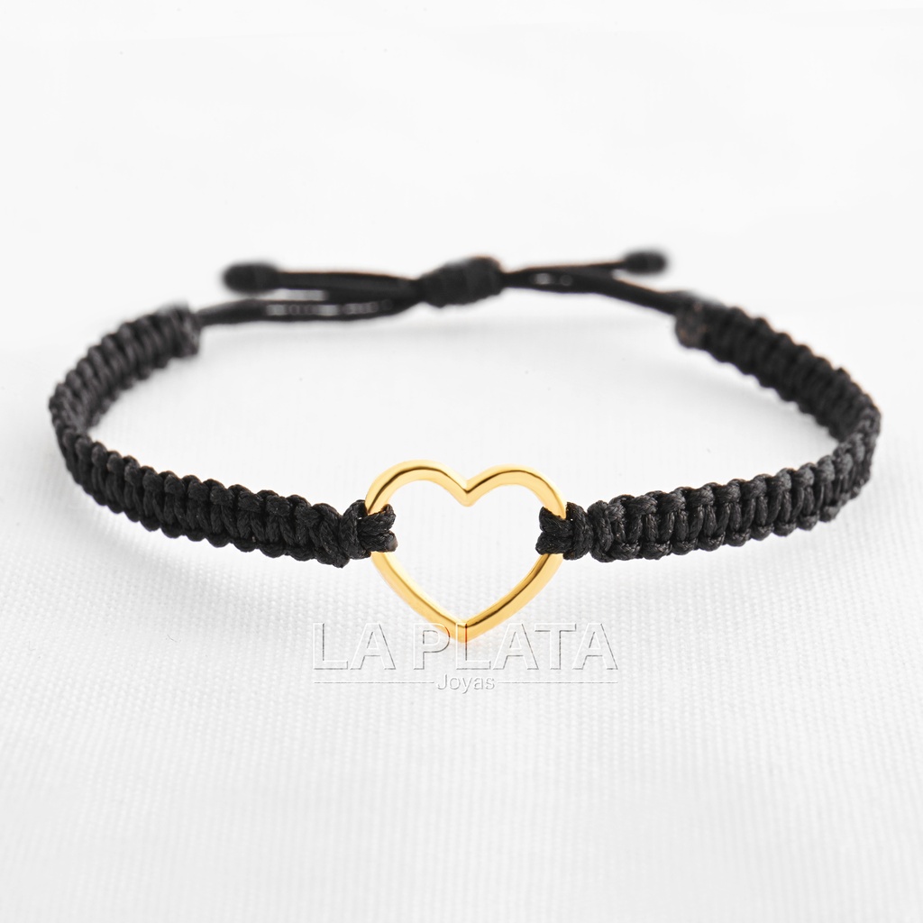 PULSERA DE HILO DE SILUETA DE CORAZON