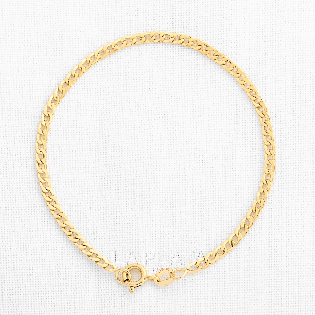 PULSERA ITALIANA TEJIDO CUBANA PLANA