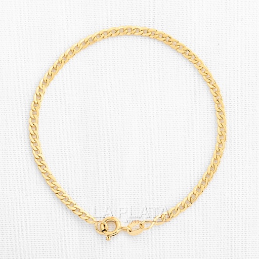 [PI24] PULSERA ITALIANA TEJIDO CUBANA PLANA