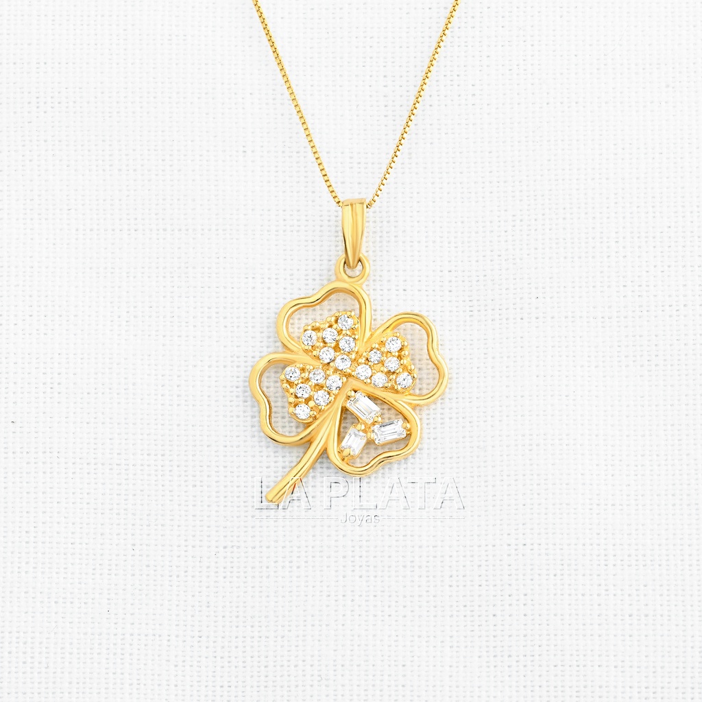 DIJE TREBOL CIRCONADO