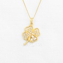 DIJE TREBOL CIRCONADO