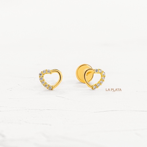 [TP471] TOPOS CORAZÓN MEDIA CIRCONADA