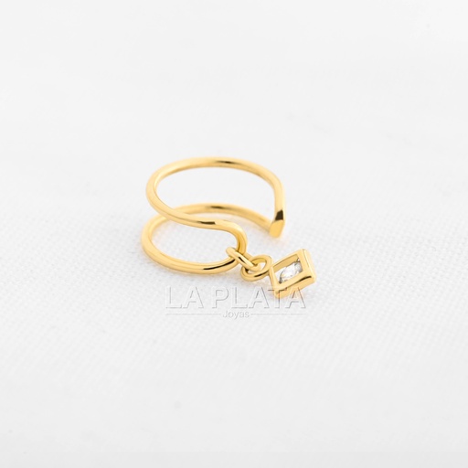 [PIR10] PIERCING EARCUFF TRIANGULO CIRCONADO
